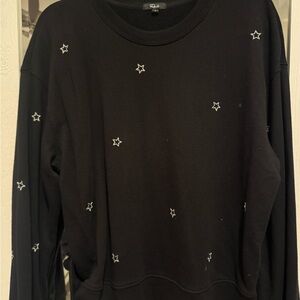 Black Star Embroidered Women's Sweater